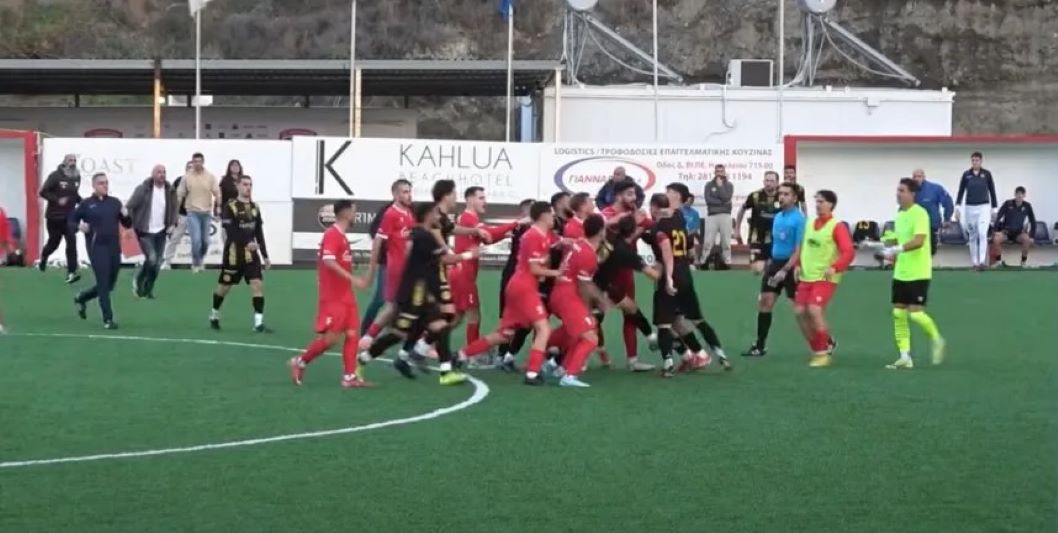 Κρήτη: Χαμός σε ποδοσφαιρικό αγώνα – Προπονητής χτύπησε με κουτουλιά παίκτη της αντίπαλης ομάδας