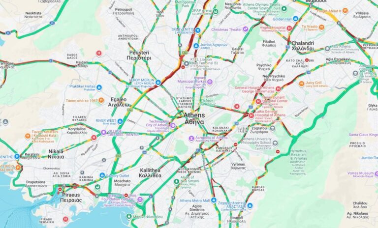 Κίνηση: Μποτιλιάρισμα σε Κηφισό και κέντρο - Καθυστερήσεις σε Πειραιά και Ποσειδώνος