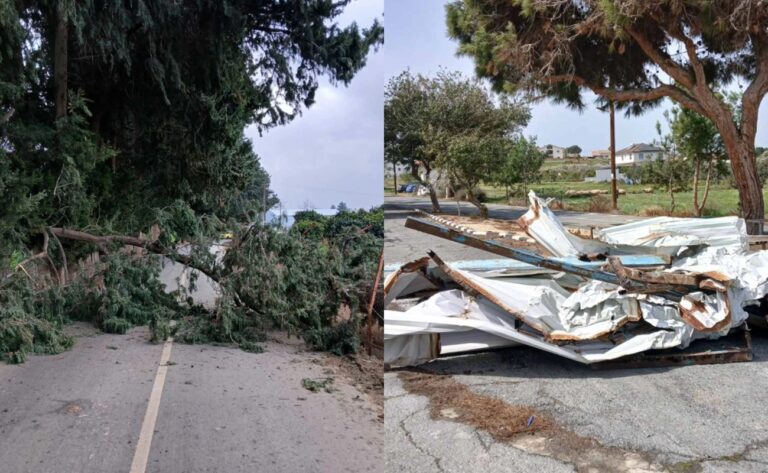 Πτώσεις δέντρων, τσίγκων και ντεπόζιτων, ζημιές σε οχήματα