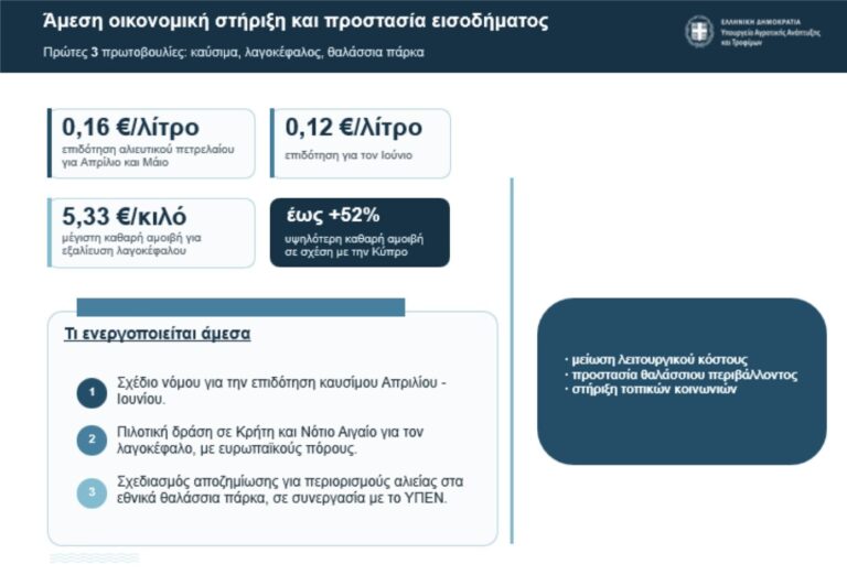 Ξεκινά το «σαφάρι» λαγοκέφαλου με επιδότηση 5,33 ευρώ το κιλό