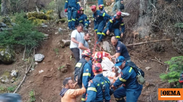 Ολονύχτια επιχείρηση διάσωσης 60χρονου πεζοπόρου που τραυματίστηκε σε δύσβατη περιοχή των Καλαβρύτων, δείτε βίντεο