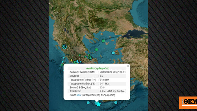 Σεισμολόγοι για τη διπλή ισχυρή δόνηση στη Γαύδο: Δεν μπορούμε ακόμη να πούμε αν τα 5,3 Ρίχτερ ήταν ο κύριος σεισμός