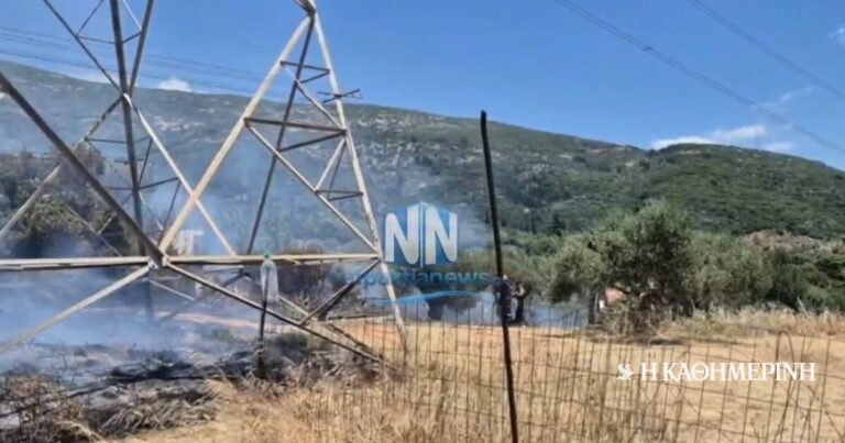 Φωτιά κοντά σε σπίτια στη Μαμουλάδα Ναυπακτίας