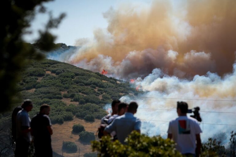 Φωτιά σε αγροτοδασική έκταση στο Δερβένι Θεσσαλονίκης