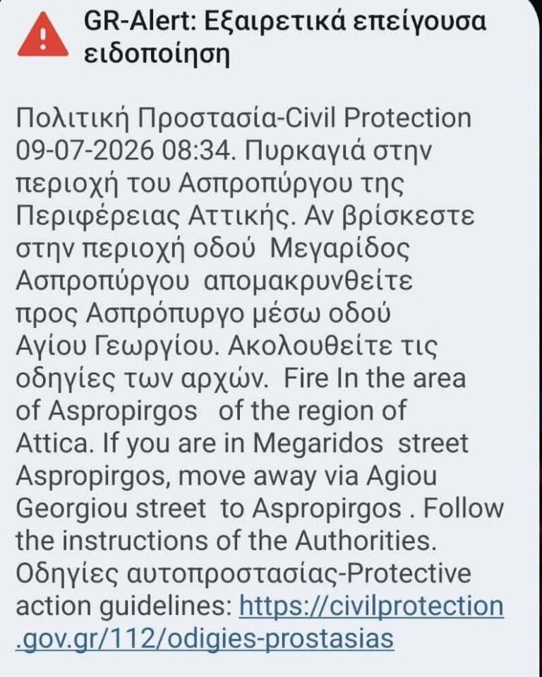 Φωτιά σε επιχείρηση στον Ασπρόπυργο
