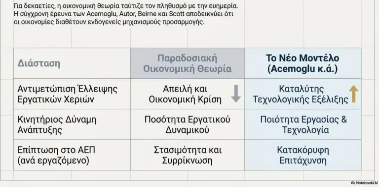 Δημογραφικό: Ανατρεπτική μελέτη δείχνει πώς η γήρανση του πληθυσμού «ωφελεί την οικονομία»