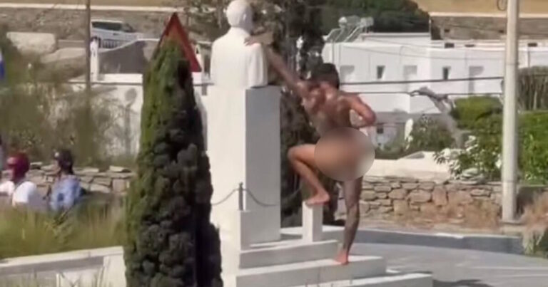 Μύκονος: Εκατομμυριούχος influencer ο άνδρας που πόζαρε γυμνός μπροστά στο άγαλμα