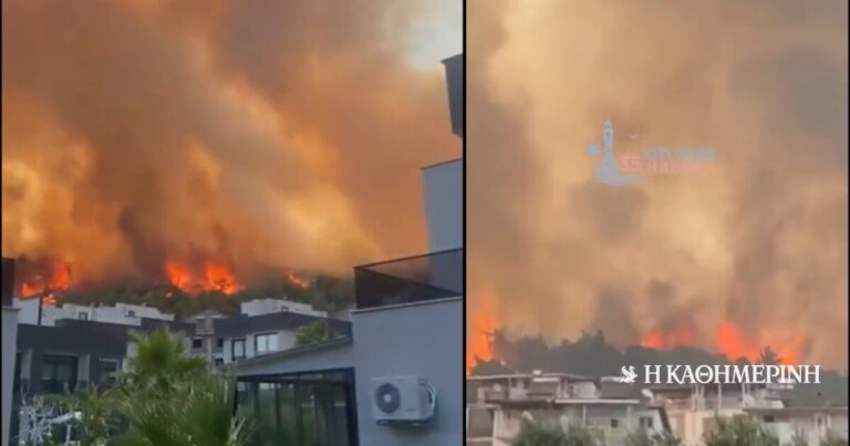 Τουρκία: Μεγάλη φωτιά στη Σμύρνη κοντά σε κατοικημένη περιοχή (βίντεο)