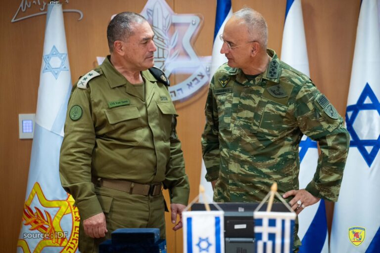 Συνάντηση Αρχηγών ΓΕΕΘΑ Ελλάδας – Ισραήλ: Εμβάθυνση των στρατιωτικών δεσμών και εξοπλιστικά προγράμματα