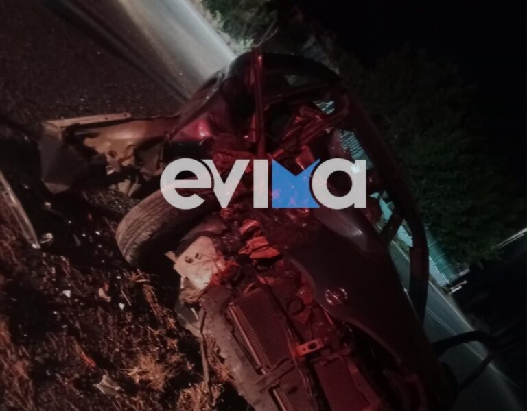 Τροχαίο στην Εύβοια: Απεγκλωβίστηκε 80χρονη μετά από πρόσκρουση σε δέντρο 
