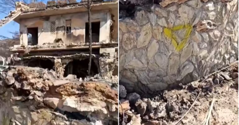 «Επισκευάσιμο; Αυτό;»: Η οργή της γυναίκας στη Σαλαμίνα που είδε τους μηχανικούς να σημαδεύουν κίτρινο το σπίτι της (vid)