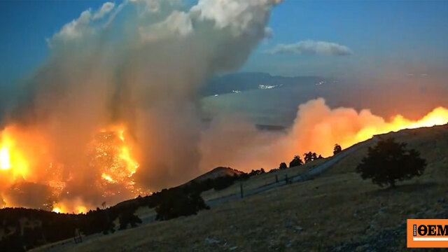 Συγκλονιστικό timelapse βίντεο από το πώς φούντωσε η φωτιά στην κορυφή του Κιθαιρώνα